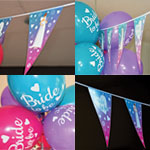 Versiering bridal shower_slingers en ballonnen